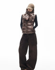 IAMXIAA Corduroy Wide Leg Cargo Pants with Utility Pockets