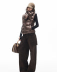 IAMXIAA Corduroy Wide Leg Cargo Pants with Utility Pockets