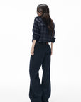 IAMXIAA Dark Wash High-Waisted Wide-Leg Jeans