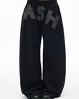 IAMXIAA Rhinestone Logo Wide-Leg Sweatpants