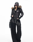IAMXIAA Faux Fur Hooded Puffer Jacket