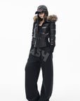 IAMXIAA Rhinestone Logo Wide-Leg Sweatpants