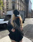 Rase le sol Sculpted Waist Draped Collar Puffer Jacket