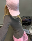 Rase le sol Deep Scoop Neck Slim Fit Knit Top
