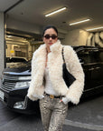 ROVENTE Leopard Print Straight-Leg Pants with Full-Length Silhouette