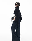 IAMXIAA Dark Wash High-Waisted Wide-Leg Jeans