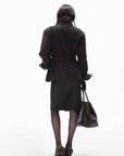 IAMXIAA Belted Utility Jacket with Stand Collar and Multi-Pocket Details