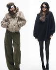 IAMXIAA Faux Fur Statement Scarf with Fluffy Texture