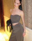0122stepll Sculpt Cut Strapless Set