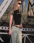 0122stepll Light Wash Wide Leg Jeans