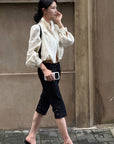Hydrae Tailored Knee Length Wide Leg Pants