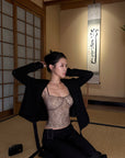 Hydrae Deep V Wrap Tie-Waist Soft Knit Cardigan