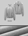 WARDEN EDGE Grey Hoodie 3-Piece Set with Contrast Trim Shorts and Leg Warmers