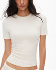 0122stepll Ensemble trois pièces : veste zippée en polaire, t-shirt ajusté et pantalon large