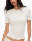 0122stepll Ensemble trois pièces : veste zippée en polaire, t-shirt ajusté et pantalon large