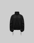 WARDEN EDGE Black Drawstring Zip-Up Jacket - PINKPARKS