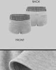 WARDEN EDGE Grey Hoodie 3-Piece Set with Contrast Trim Shorts and Leg Warmers