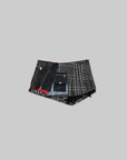 WARDEN EDGE Plaid Patchwork Mini Skirt with Pocket Detail - PINKPARKS