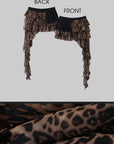 WARDEN EDGE Leopard Print Chiffon Asymmetrical Skirt - PINKPARKS