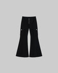 WARDEN EDGE Low-Rise Flare Pants with Floor-Length Hem - PINKPARKS