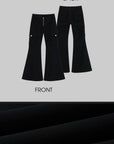 WARDEN EDGE Low-Rise Flare Pants with Floor-Length Hem - PINKPARKS
