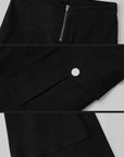 WARDEN EDGE Low-Rise Flare Pants with Floor-Length Hem - PINKPARKS