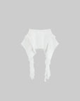 WARDEN EDGE Asymmetrical Skirt with Lace Streamers - PINKPARKS