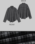 WARDEN EDGE Oversized Plaid Shirt Jacket - PINKPARKS