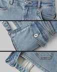WARDEN EDGE Utility Denim Shorts with 3D Pocket Detailing - PINKPARKS