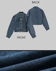 WARDEN EDGE Oversized Vintage Denim Jacket - PINKPARKS