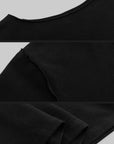 WARDEN EDGE Asymmetrical Off-Shoulder Long Sleeve Top - PINKPARKS