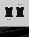 ROVENTE Lace Trim Corset Top and Flared Pants Set