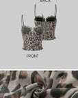 ROVENTE Leopard Lace Corset Cami - PINKPARKS