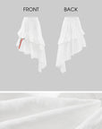 WARDEN EDGE Asymmetric Layered Skirt with Ruffle Detail