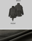 IAMXIAA Veste trench vintage à double boutonnage et col montant