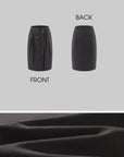 0122stepll Jupe midi plissée asymétrique à boutons