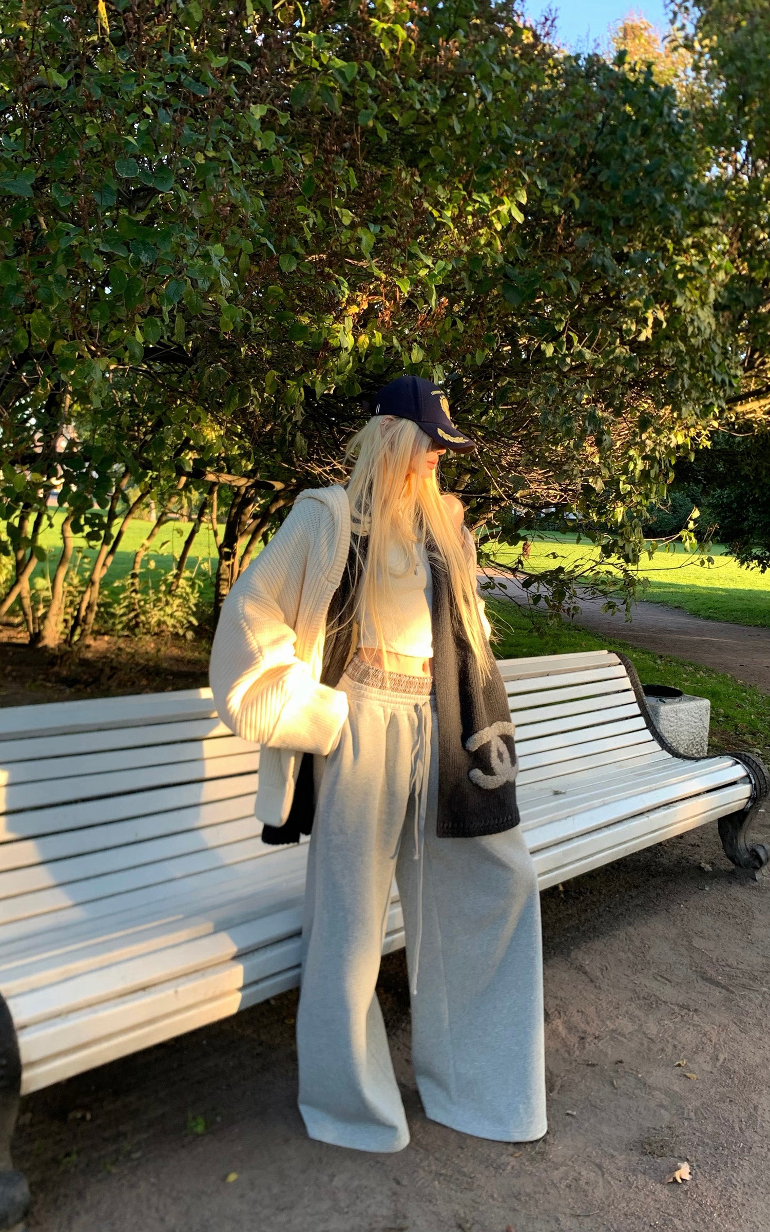 Rase le sol Wide-leg Sweatpants With Smocked Waist And Drawstring Floor-length Design