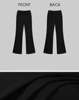 Hydrae Low-Rise Statement Buckle Belt Flared Pants
