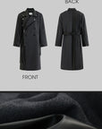 WARDEN EDGE Faux Leather Wool-Blend Overcoat - PINKPARKS