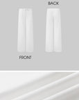 IAMXIAA Pantalon large à cordon taille basse