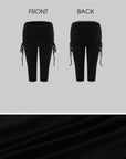 Hydrae Lace-Trim Ruched Skirt-Overlay Capri Pants
