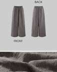ROVENTE Pinstripe Loose Drape Wide-Leg Pants