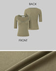 IAMXIAA Square Neck Seam Detail Top