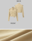 IAMXIAA Utility Pocket Cropped Shirt Jacket