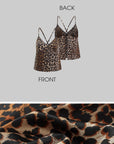 0122stepll Leopard Satin Lounge Pajama Set