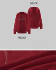 Rase le sol Rhinestone Gothic Zip-Up Hoodie & Wide-Leg Pants Set