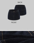 ROVENTE Vintage Indigo Low Rise Denim Micro Mini Skirt