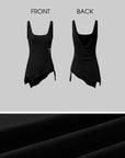 WARDEN EDGE Layered Draped Tank Top with Side Strap - PINKPARKS
