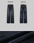 IAMXIAA Low-Rise Vintage Whisker Wash Baggy Wide-Leg Jeans
