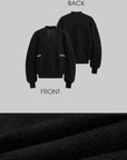 WARDEN EDGE Oversized V-Neck Sweatshirt with Embroidered Logo - PINKPARKS